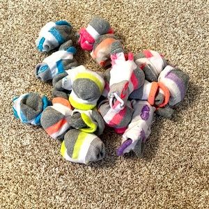 Colorful socks with tabs